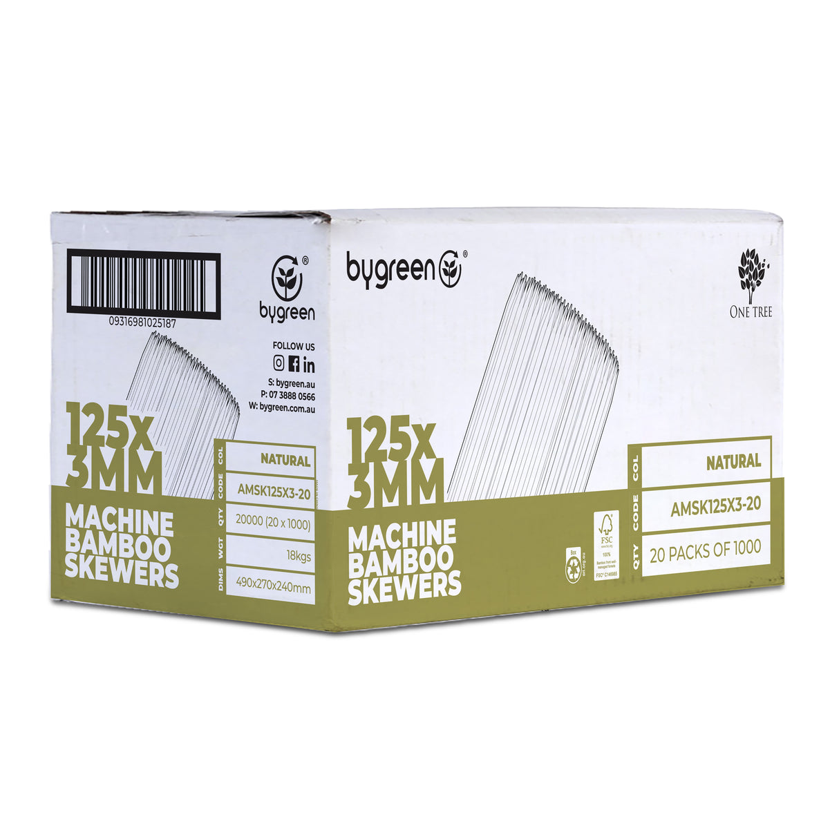 AUTO MACHINE BAMBOO SKEWER - 200X3MM - (CTN 10,000)