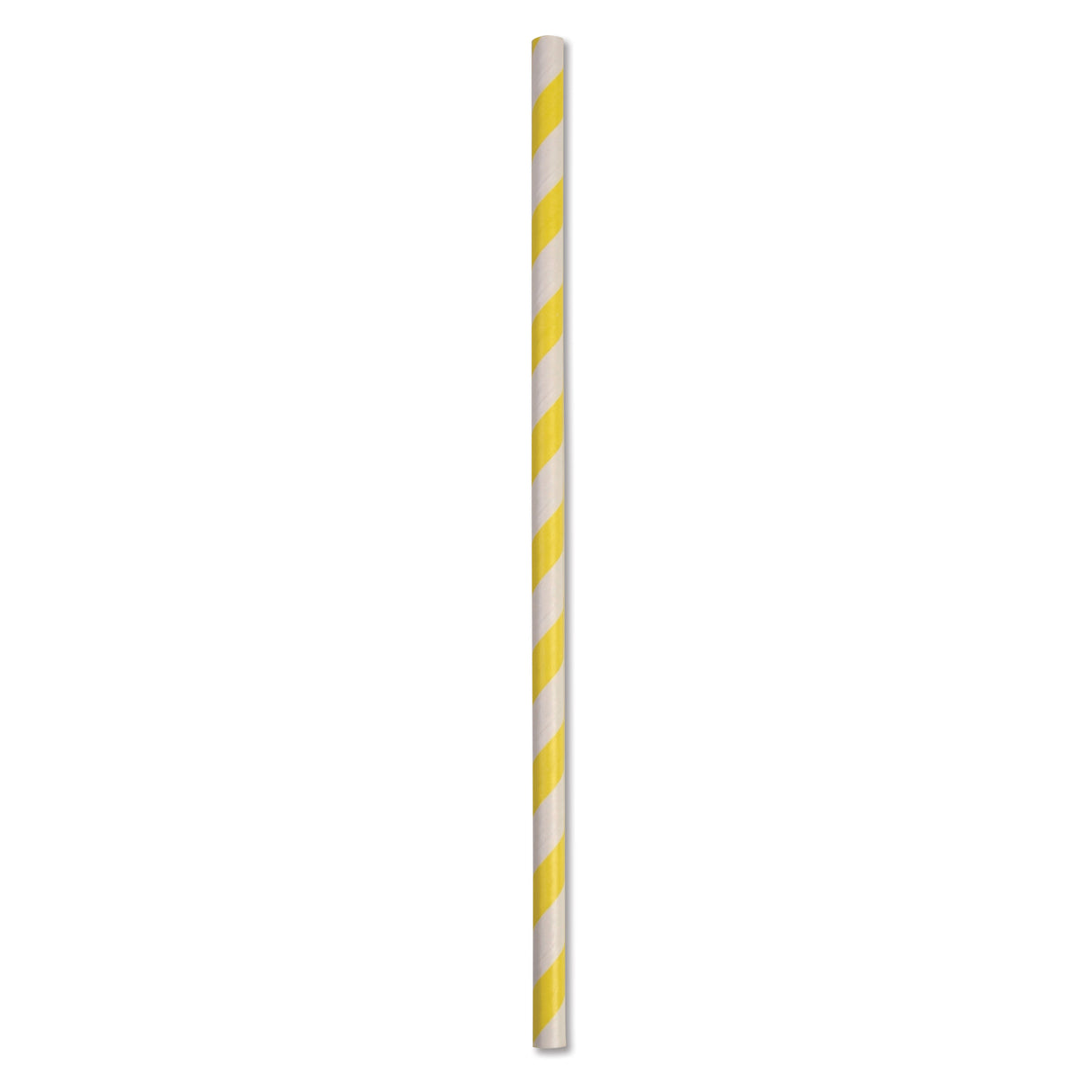 ECO STRAWS - REGULAR - PAPER STRAW - 3 PLY - YELLOW STRIPE