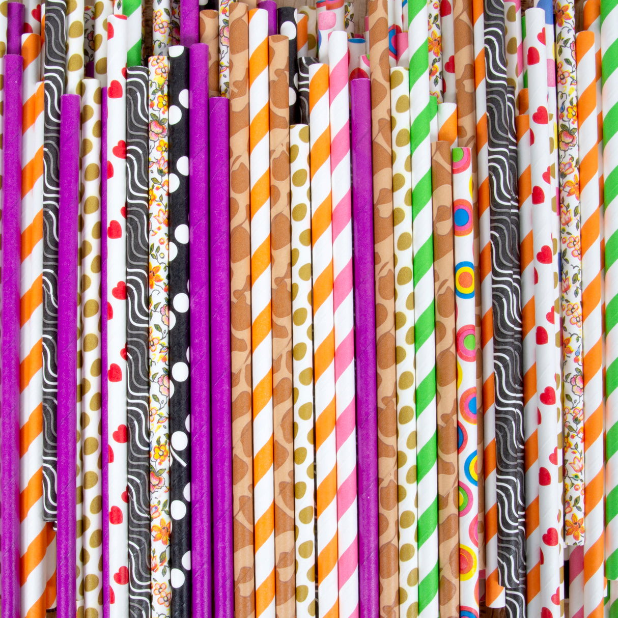 BONZA - CRAFT PAPER STRAWS - MIXED COLOURS