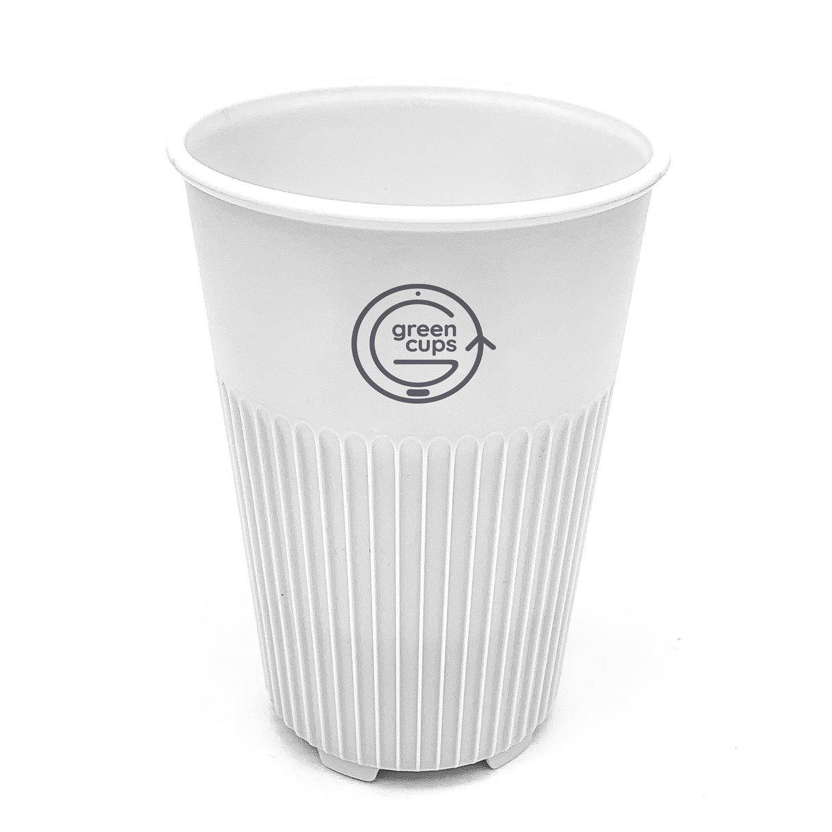GREEN CUPS - REUSABLE COFFEE CUPS - 16OZ - WHITE