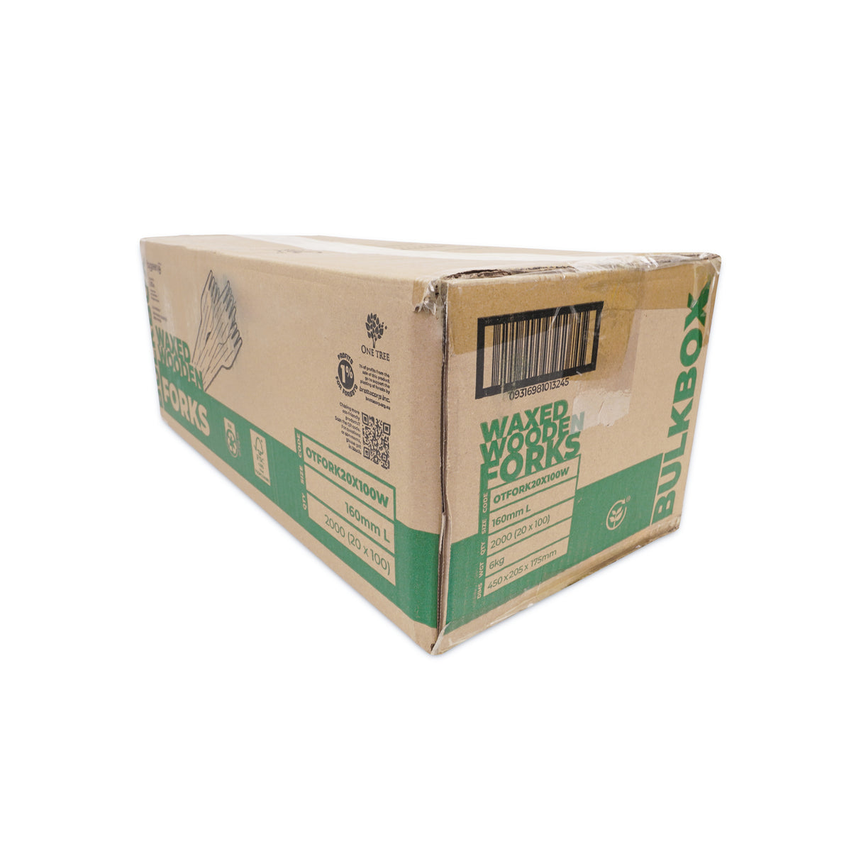 ONE TREE - WOODEN FORK - WAXED - BULK BOX