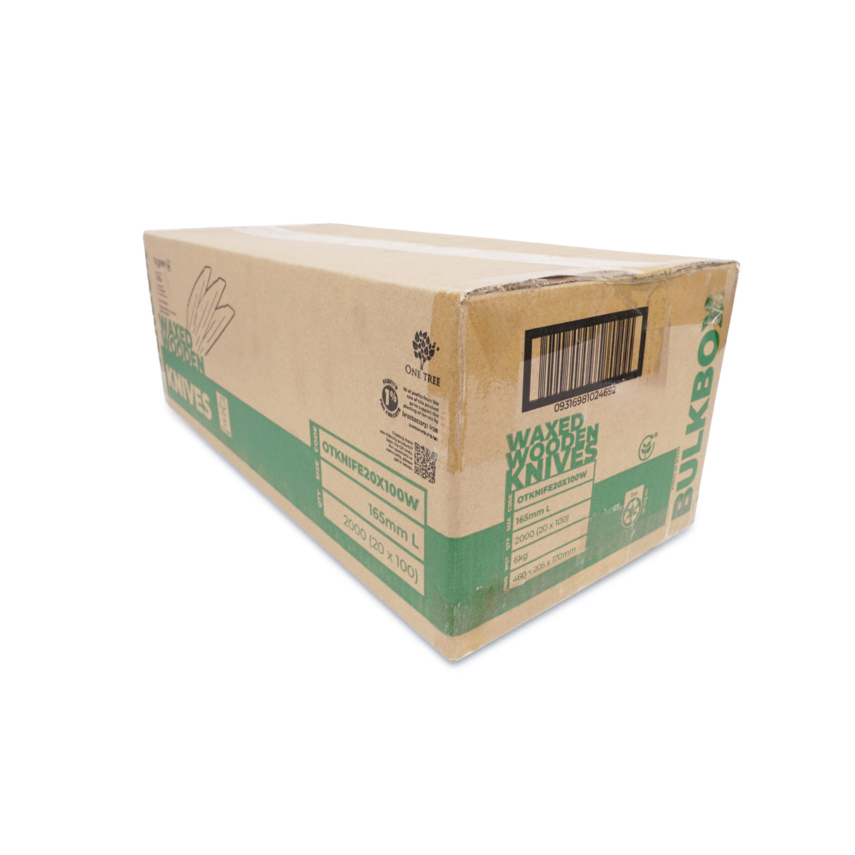 ONE TREE - WOODEN KNIFE - WAXED - BULK BOX