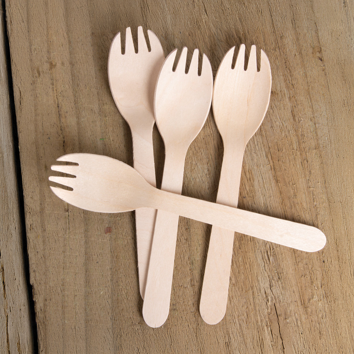 ONE TREE - WOODEN SPORK - WAXED - BULK BOX