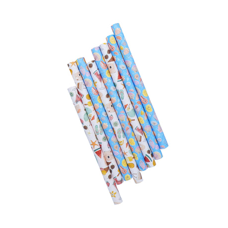 STRONG STRAWS - 5 PLY JUMBO COCKTAIL PAPER STRAW - LAGUNA MIX