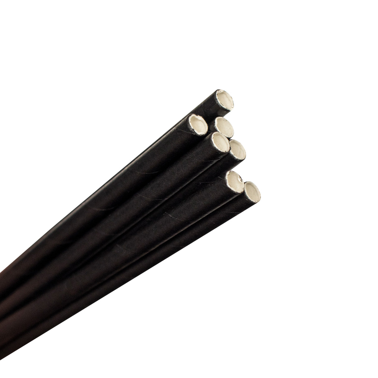 ECO STRAWS - COCKTAIL SLIM PAPER WRAPPED - 3 PLY - BLACK (CTN 1000)