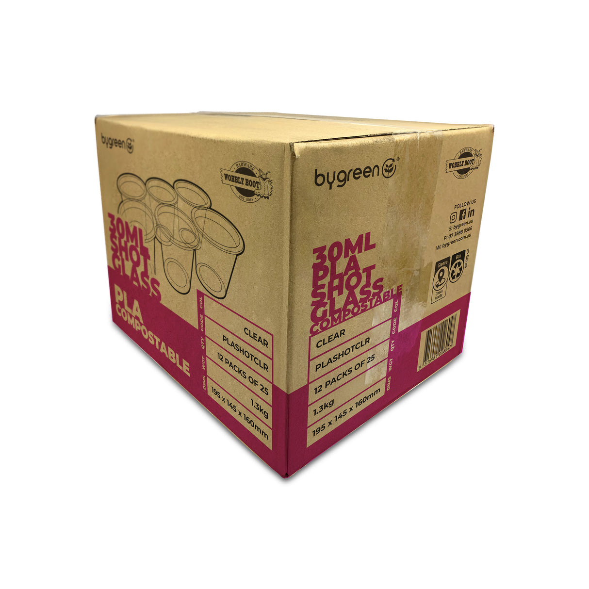 WOBBLY BOOT - SHOT GLASSES - CLEAR PLA