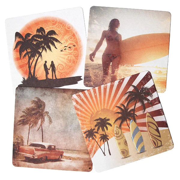 WOBBLY BOOT - DRINK COASTER - BEACH