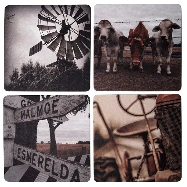 WOBBLY BOOT - DRINK COASTER - BUSH