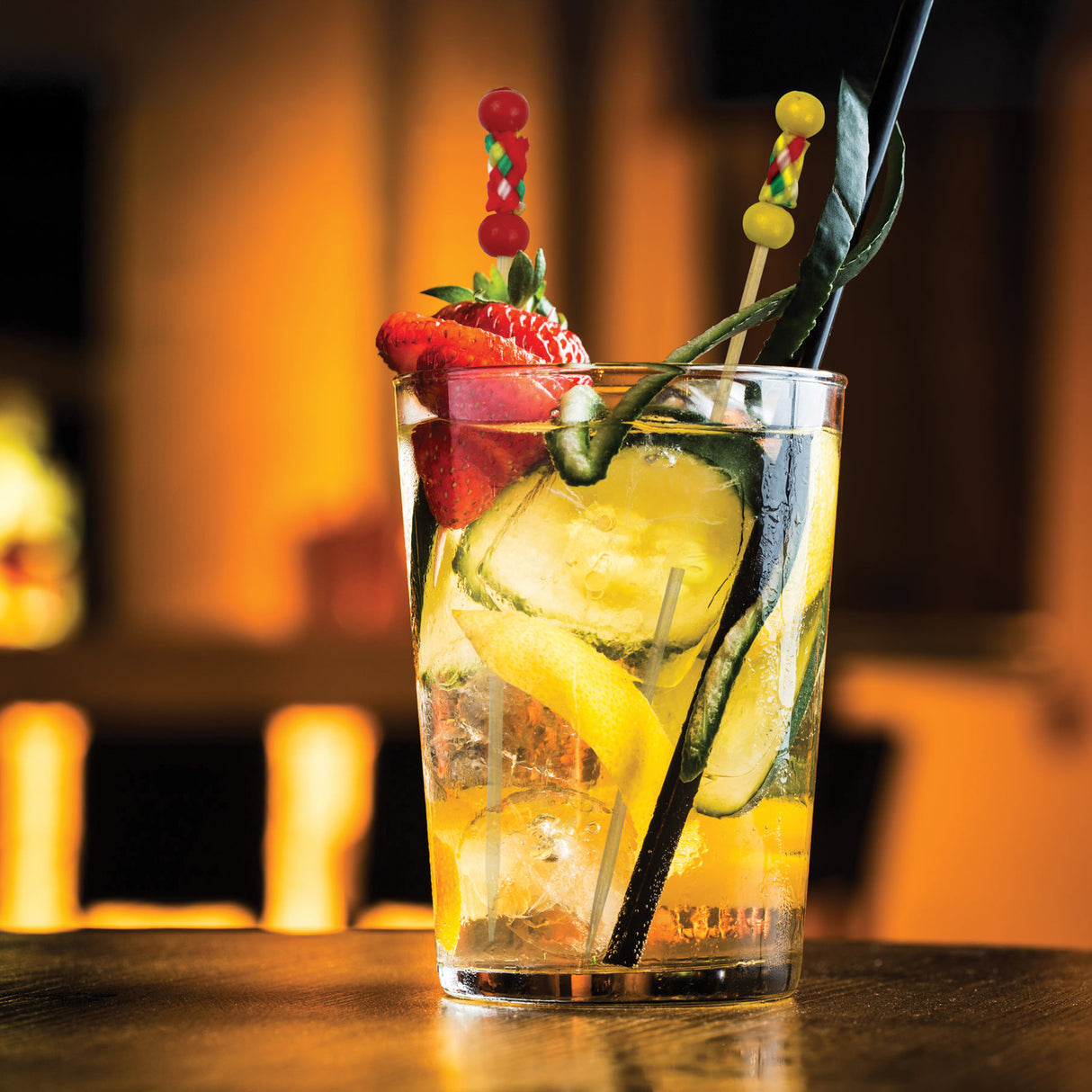 WOBBLY BOOT BAR WARE - COCKTAIL PICKS - BEADED - 120MM - FIESTA