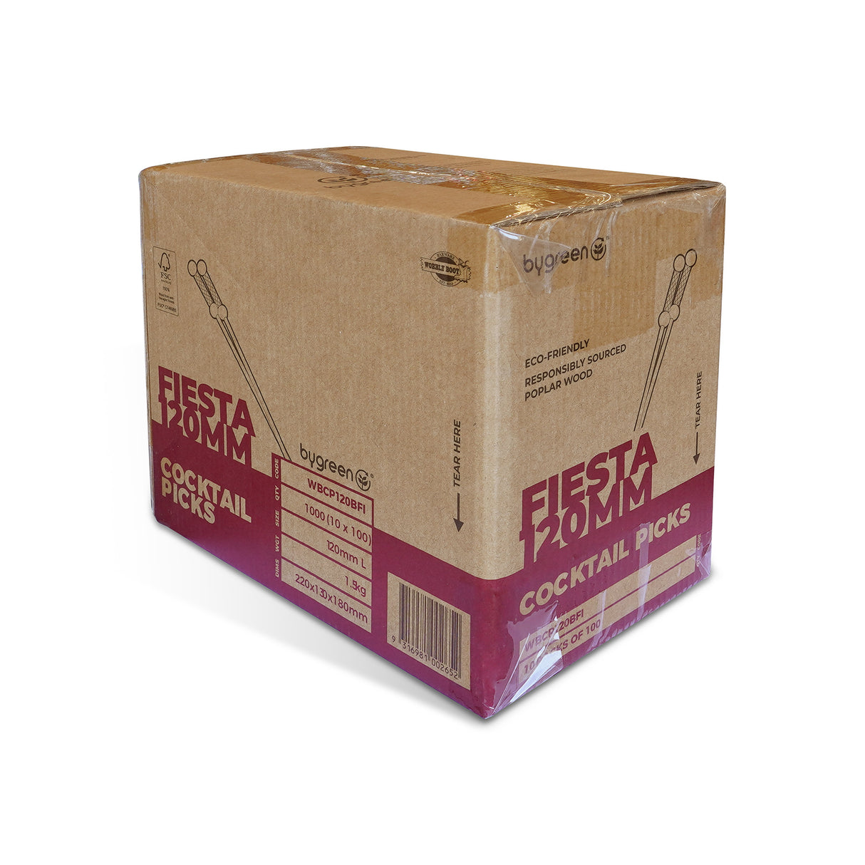 WOBBLY BOOT BAR WARE - COCKTAIL PICKS - BEADED - 120MM - FIESTA