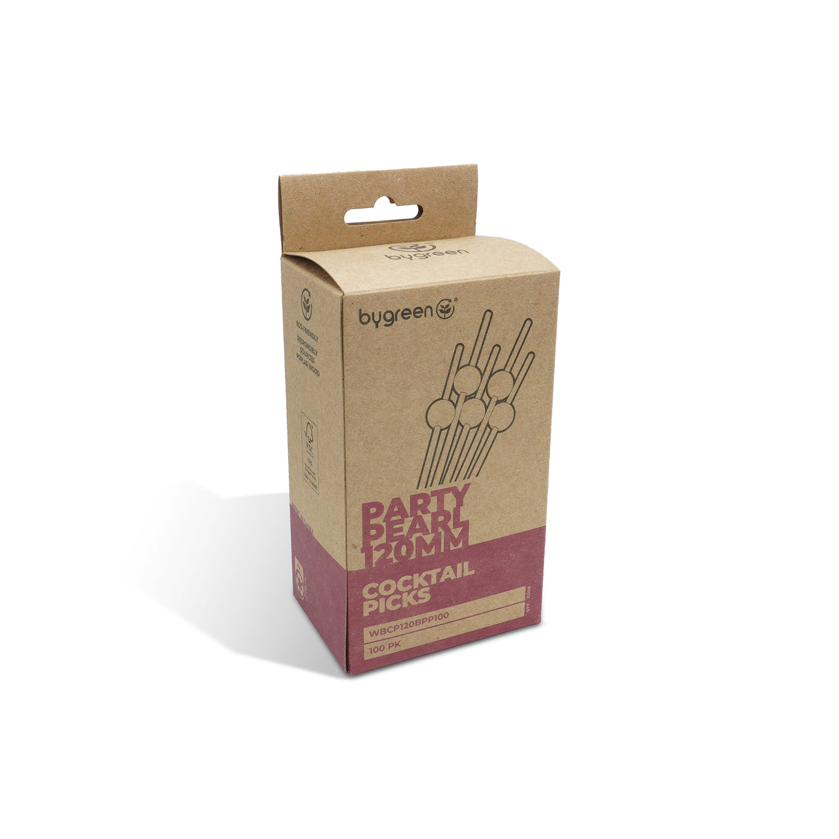 WOBBLY BOOT BAR WARE - COCKTAIL PICKS - BEADED - 120MM - PARTY PEARL