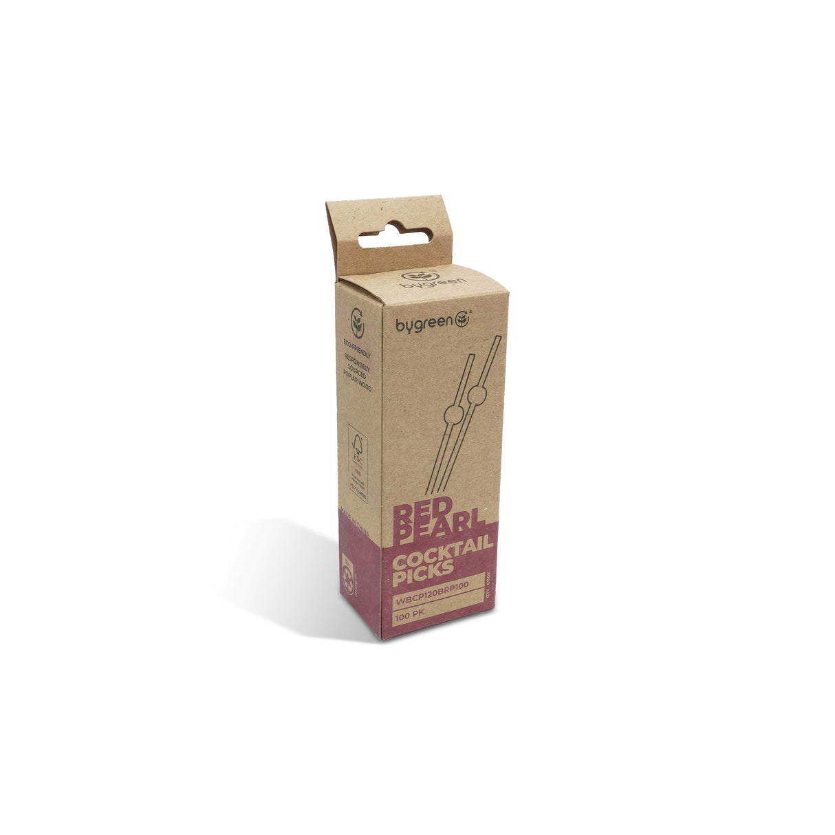 WOBBLY BOOT BAR WARE - COCKTAIL PICKS - BEADED - 120MM - RED PEARL