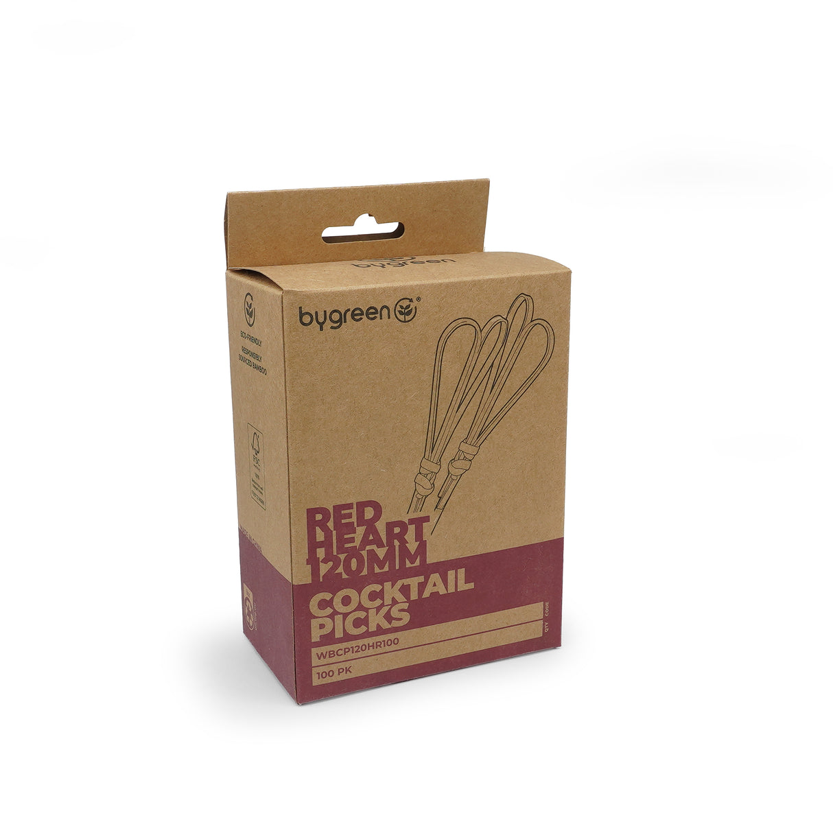 WOBBLY BOOT BARWARE - COCKTAIL PICKS - HEART - 120MM - RED