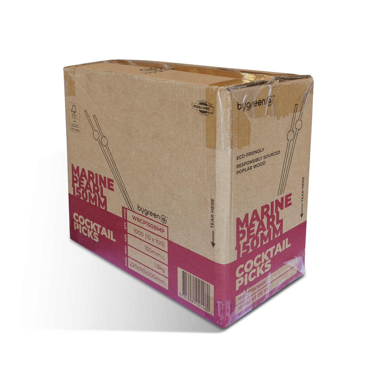 WOBBLY BOOT BAR WARE - COCKTAIL PICKS - BEADED - 150MM - MARINE PEARL