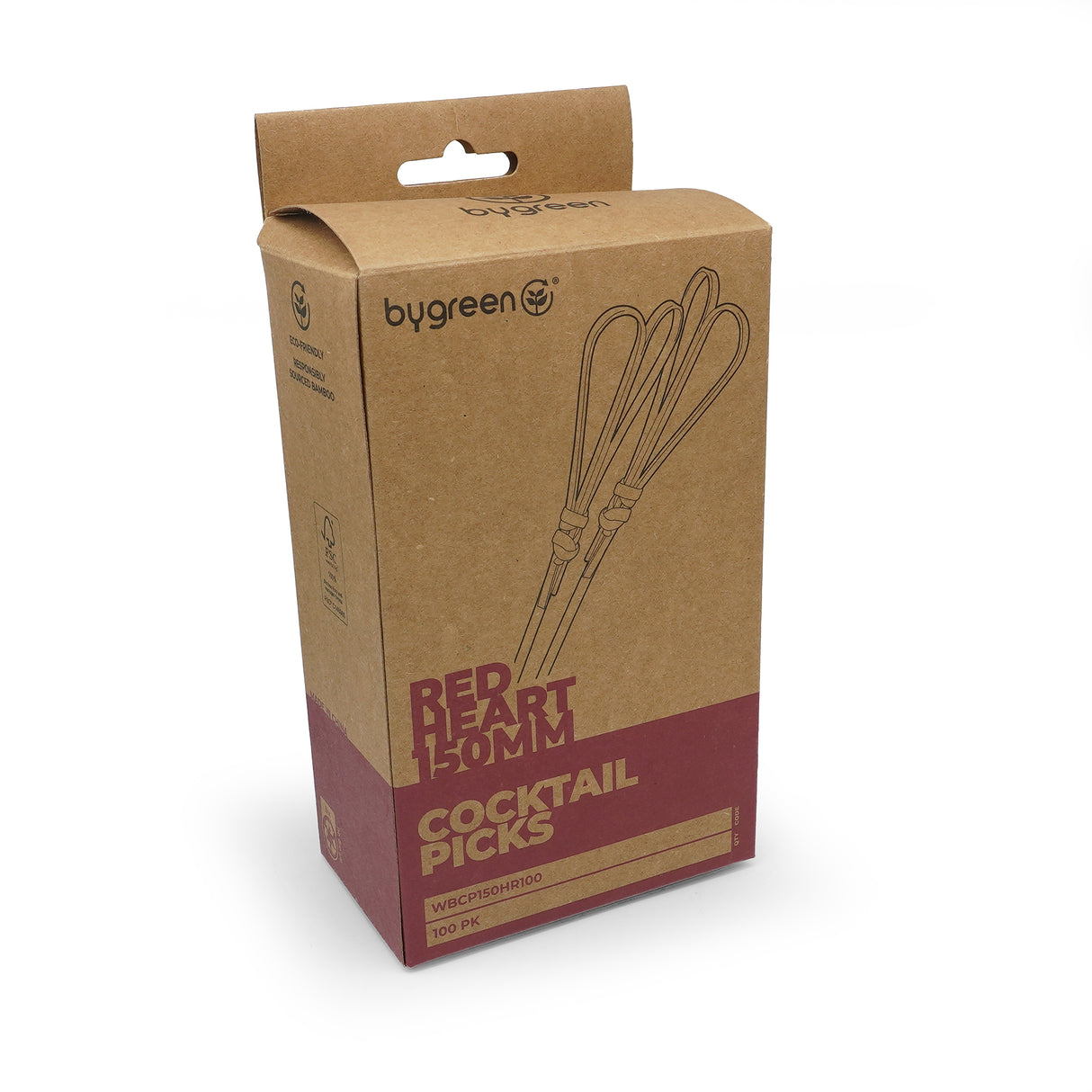 WOBBLY BOOT BARWARE - COCKTAIL PICKS - HEART - 150MM - RED