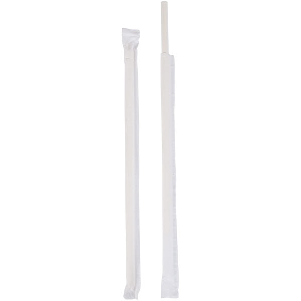 ECO STRAWS - REGULAR WRAPPED - PAPER STRAW - 3 PLY - WHITE