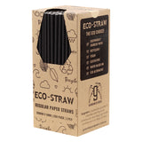 ECO STRAWS - REGULAR - PAPER STRAW - 3 PLY - BLACK