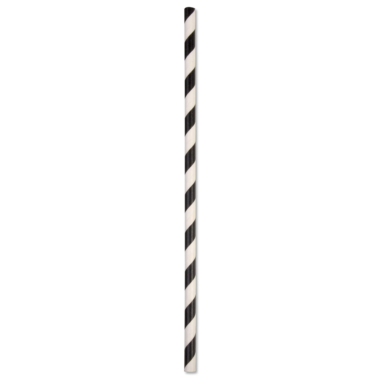 ECO STRAWS - REGULAR - PAPER STRAW - 3 PLY - BLACK STRIPE