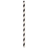 ECO STRAWS - REGULAR - PAPER STRAW - 3 PLY - BLACK STRIPE