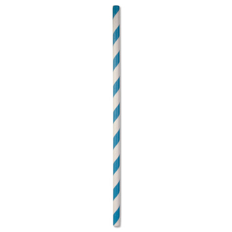 ECO STRAWS - REGULAR - PAPER STRAW - 3 PLY - BLUE STRIPE