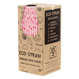 ECO STRAWS - REGULAR - PAPER STRAW - 3 PLY - FLAMINGO PRINT