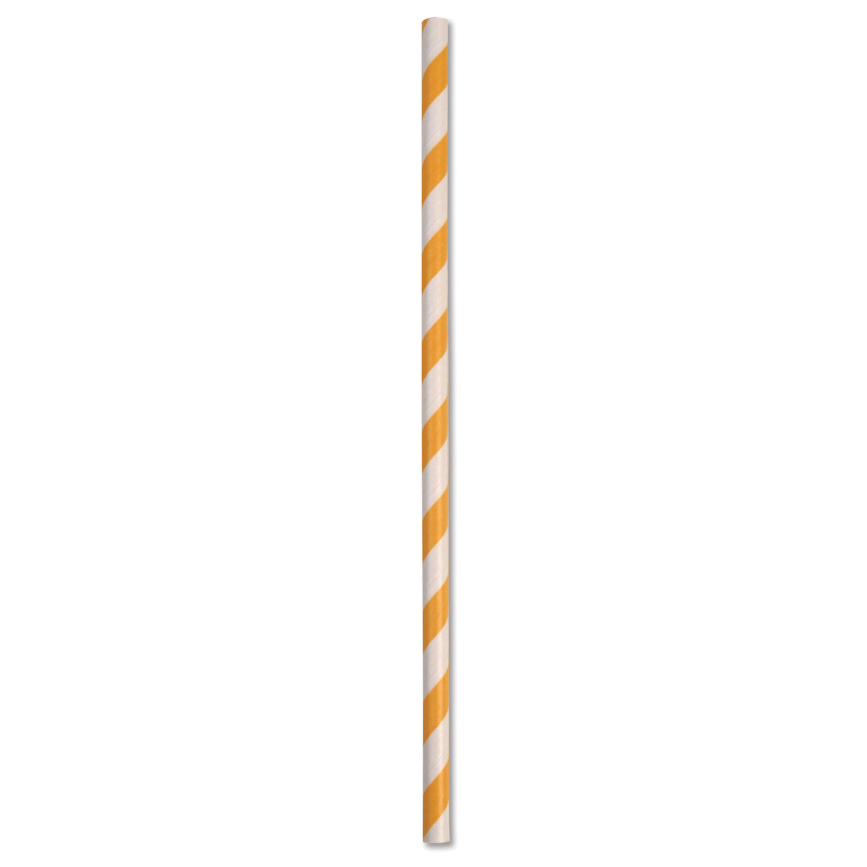 ECO STRAWS - REGULAR - PAPER STRAW - 3 PLY - ORANGE STRIPE