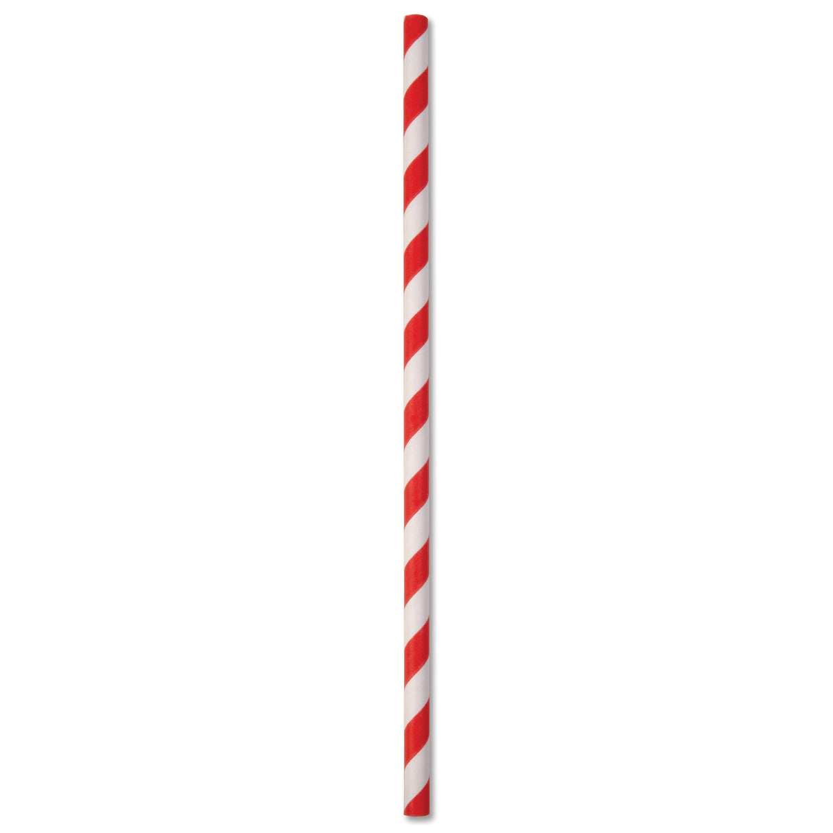 ECO STRAWS - REGULAR - PAPER STRAW - 3 PLY - RED STRIPE