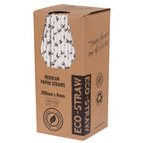 ECO STRAWS - REGULAR - PAPER STRAW - 3 PLY - SKULL PRINT