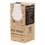 ECO STRAWS - REGULAR - PAPER STRAW - 3 PLY - WHITE