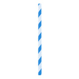 ECO STRAWS - COCKTAIL - PAPER STRAW - 3 PLY - BLUE STRIPE