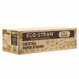 ECO STRAWS- COCKTAIL - PAPER STRAW - 3 PLY - BLACK STRIPE