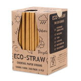 ECO STRAWS - COCKTAIL - PAPER STRAW - 3 PLY - KRAFT