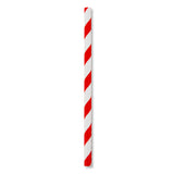 ECO STRAWS - COCKTAIL - PAPER STRAW - 3 PLY - RED STRIPE