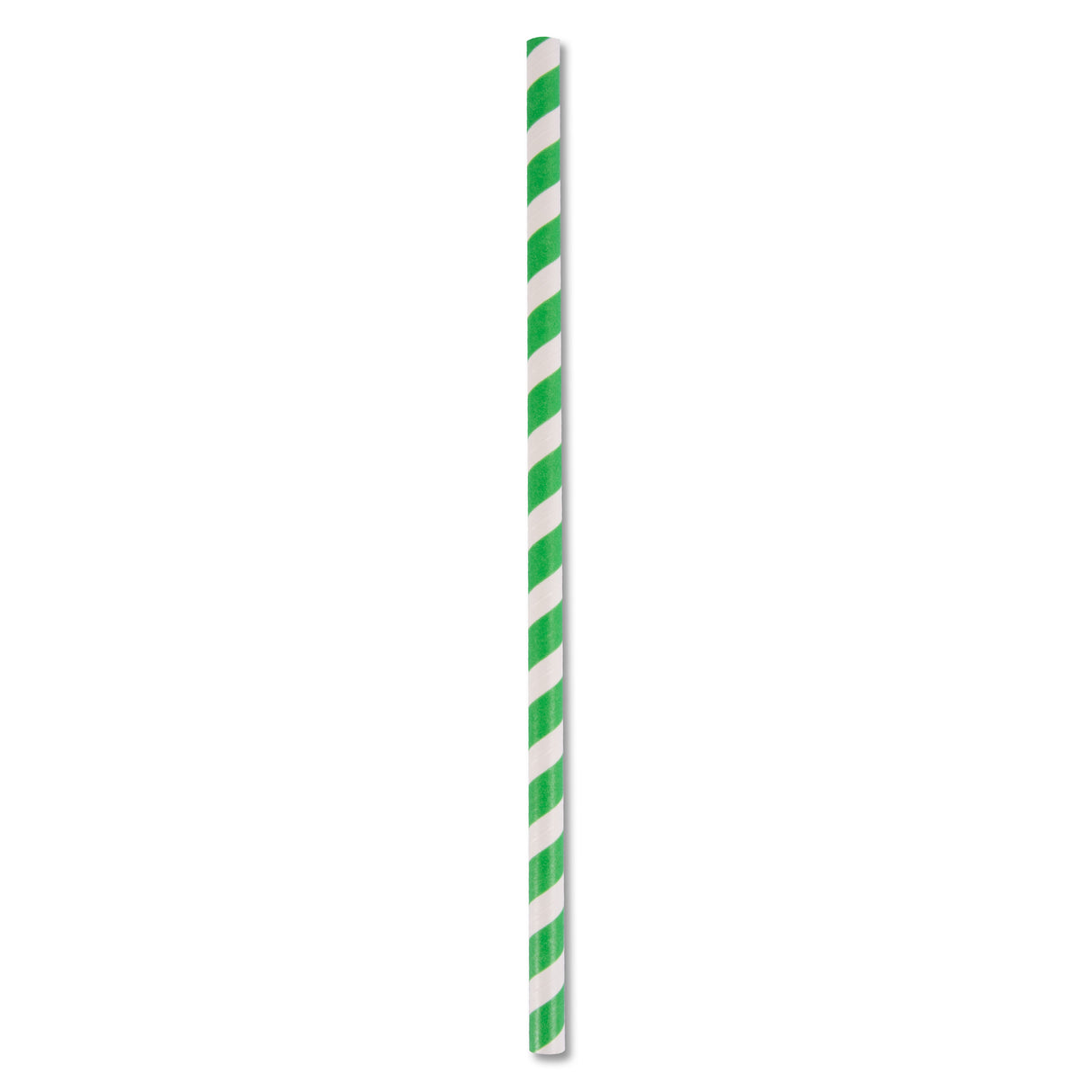 ECO STRAWS - JUMBO - PAPER STRAW - 3 PLY - GREEN STRIPE