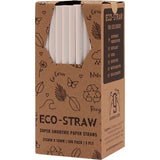 ECO STRAWS - SUPER SMOOTHIE - PAPER STRAW - 3 PLY - WHITE