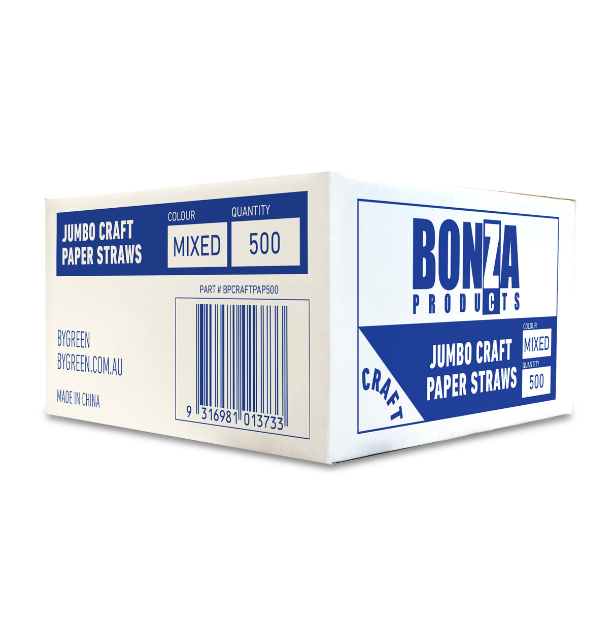 BONZA - CRAFT PAPER STRAWS - MIXED COLOURS