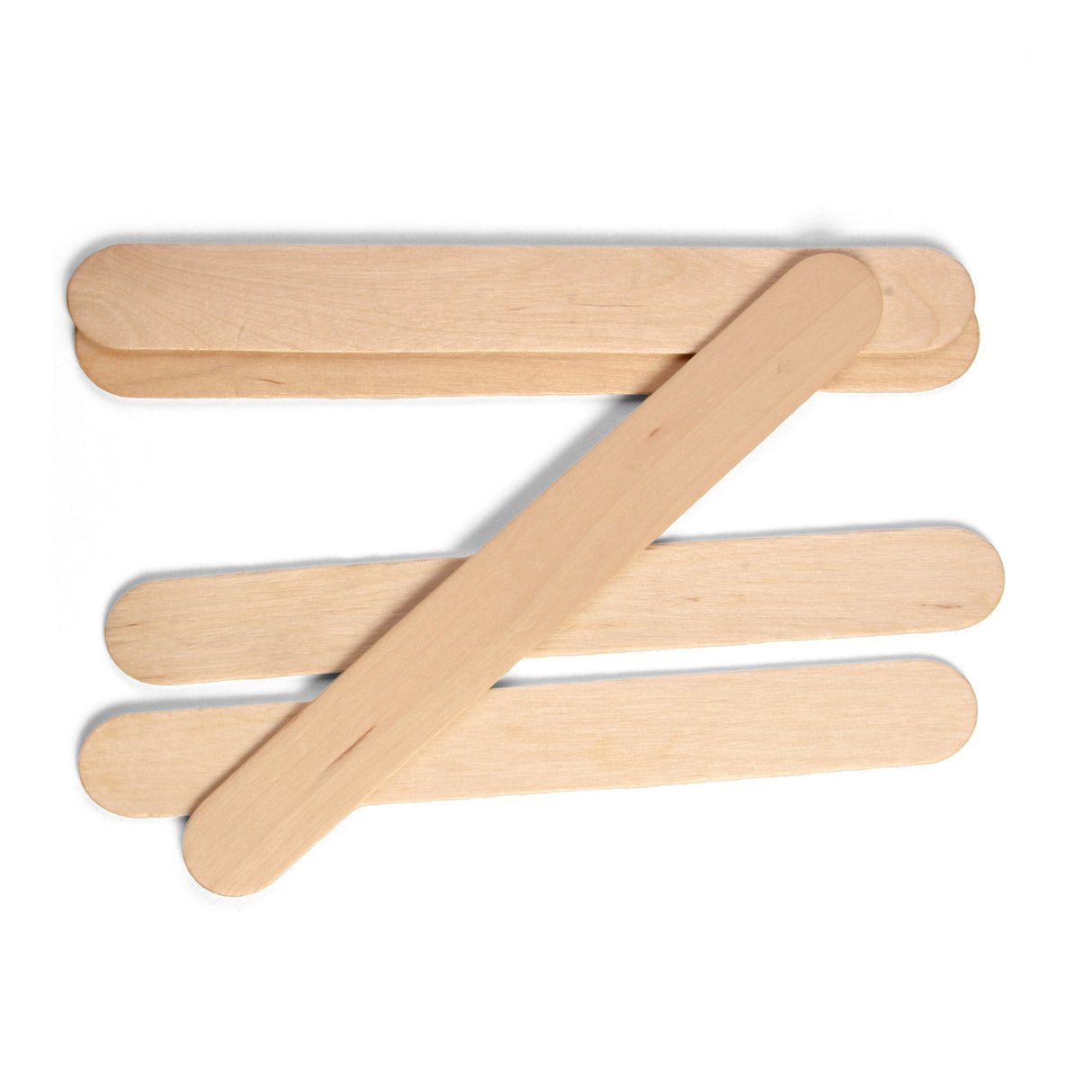 BONZA - WOODEN PADDLE POP STICKS - NATURAL - 150MM