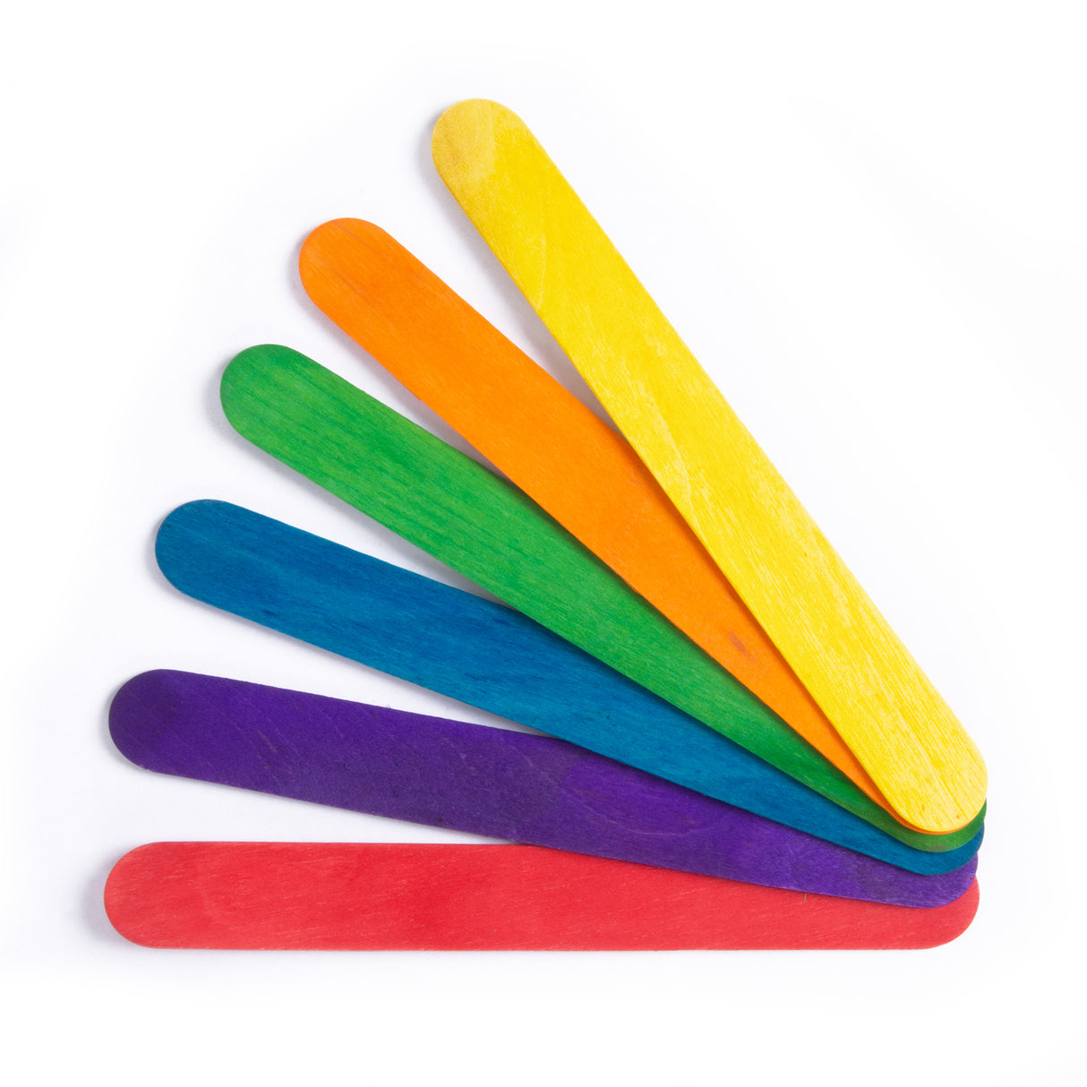 BONZA - WOODEN PADDLE POP STICKS - MIXED COLOURS - 150MM