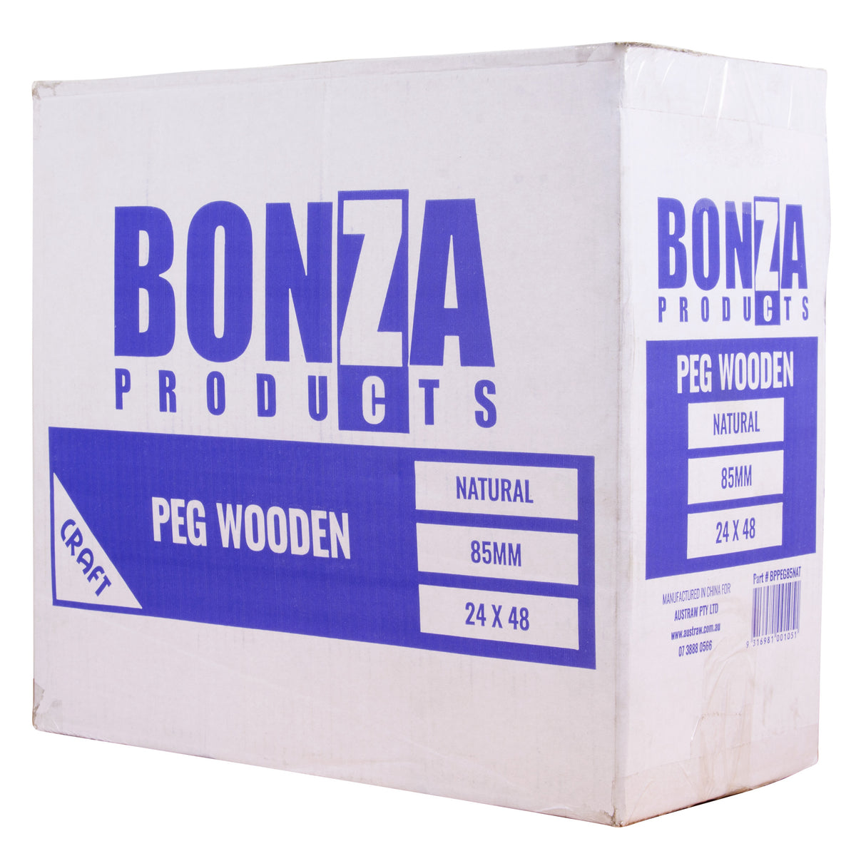 BONZA - WOODEN PEG - NATURAL - 85MM