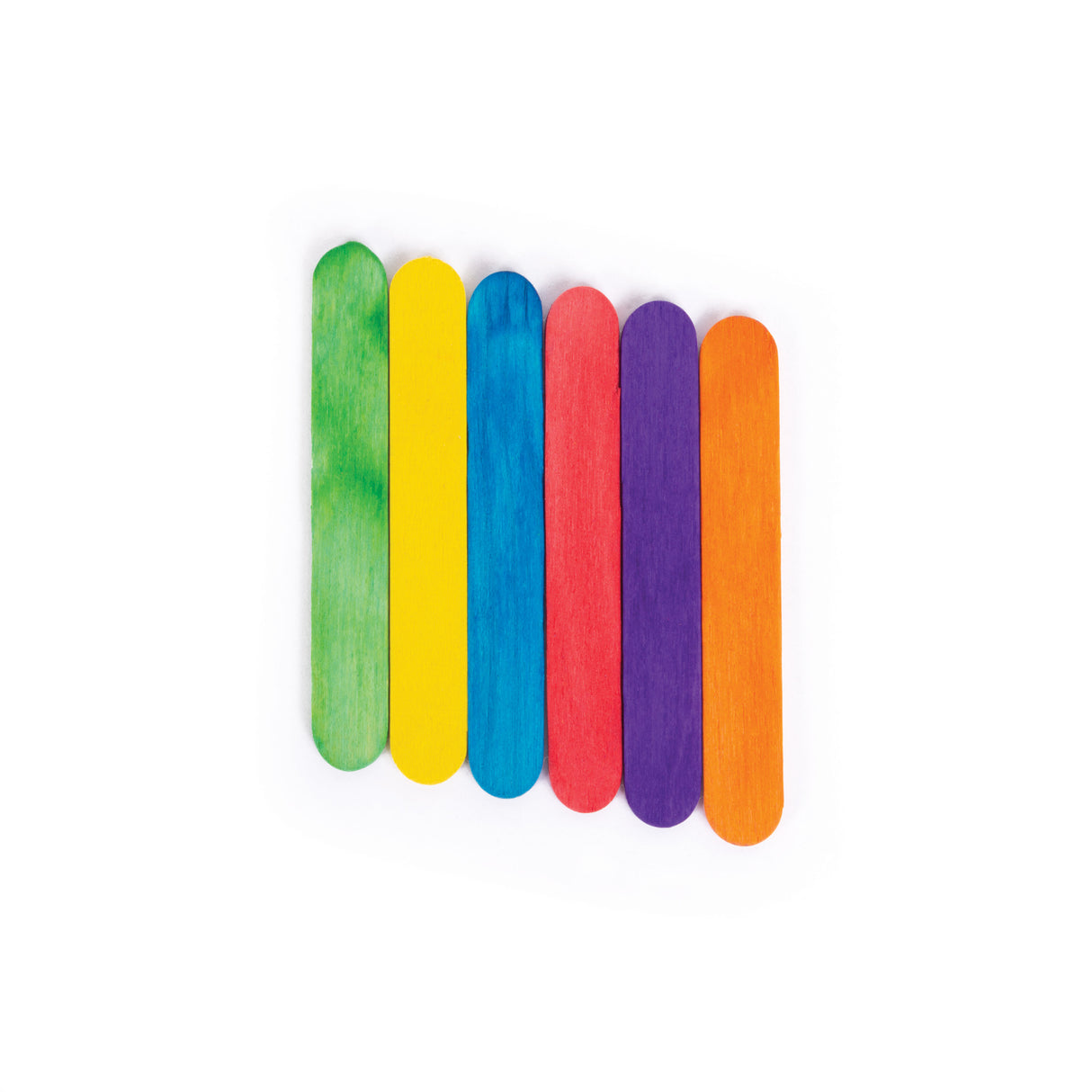 BONZA - WOODEN PADDLE POP STICK - MIXED COLOURS - 66MM