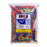 BONZA - WOODEN PADDLE POP STICK - MIXED COLOURS - 66MM