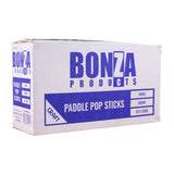 BONZA - WOODEN PADDLE POP STICK - RED & GREEN - 66MM