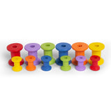 BONZA - WOODEN SPOOL - MIXED COLOURS - ASSORTED SIZES