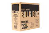 ECO STRAWS - COCKTAIL SLIM - PAPER STRAW - BULK BOX - 3 PLY - BLACK