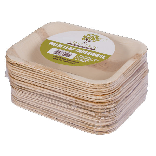 ONE TREE - PALM LEAF - PLATES - 150MM RECTANGLE