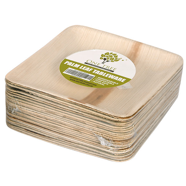 ONE TREE - PALM LEAF - PLATES - 180MM SQUARE