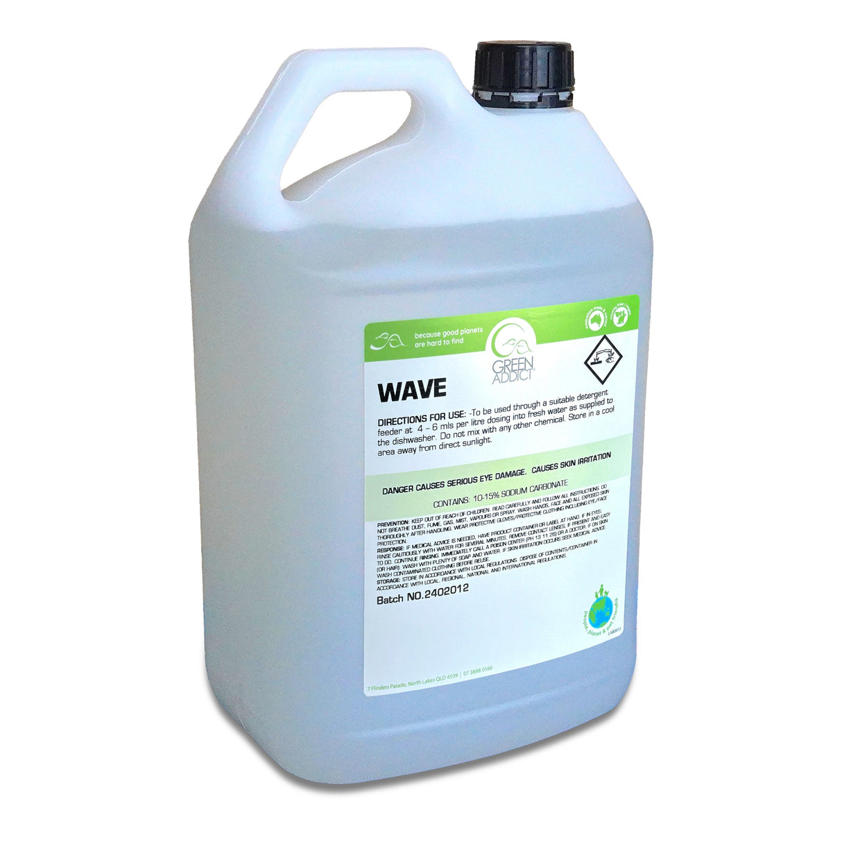 GREEN ADDICT - WAVE - AUTO DISH WASH DETERGENT - 5 LITRE