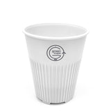 GREEN CUPS - REUSABLE COFFEE CUPS - 12OZ - WHITE