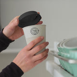 GREEN CUPS - REUSABLE COFFEE CUPS - 16OZ - WHITE