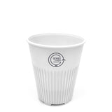 GREEN CUPS - REUSABLE COFFEE CUPS - 8OZ - WHITE